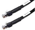 Tactical Heavy Duty CatSnake 1305A Category 5e Patch Cable 2x Standard RJ45 Plugs, Black - IP67 Rated Tactical Copper Patch Cables