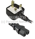 Custom Made - UK Mains BS1363 10A Plug to Female IEC 320 C15 - Custom Made UK Mains Leads