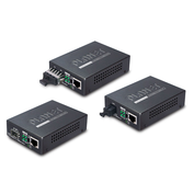 GT-802S - Planet 10/100/1000Base-T to 1000Base-LX Media Converter (Single Mode, SC)-10km - 10/100/1000 Media Converters