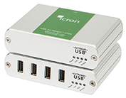 Icron USB 2.0 Ranger® 2344 Four Port Single Mode Fibre 10km Extender - Icron Fibre USB Extenders