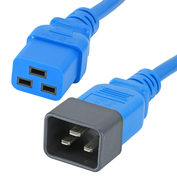 IEC Female (C19) - IEC Male (C20) Power Extension Cable, 16A - IEC Jumper Leads