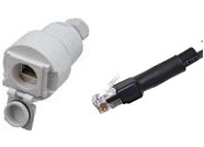 Tactical Heavy Duty CatSnake 1305A Category 5e Patch Cable 1x IP67 RJ45 Socket, 1x Standard RJ45 