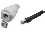 Deployable Cat5e Belden CatSnake 1305a Assembly, 1x Standard RJ45 Plug & 1x IP67 Trailing Socket 