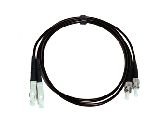 Armoured Multimode Duplex LSZH Fibre Patch Cable, 50/125 OM3 