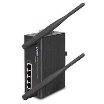 IAP-2000PE - Planet Industrial 802.11n Wireless Access Point 4-Port 10/100Base-TX Ports with 1-Port PoE (Powered Device) Wide Operating Temperature (-10 to 60 degrees C) 