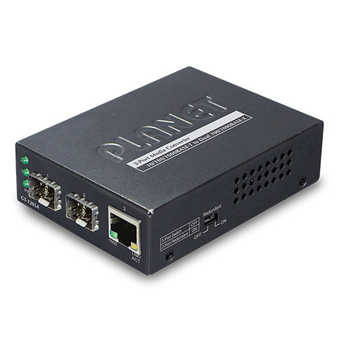 GT-1205A - Planet 10/100/1000T to 2-port 100/1000X SFP Media Converter 