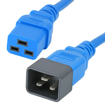 IEC Female (C19) - IEC Male (C20) Power Extension Cable, 16A 