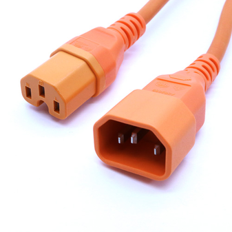 IEC Male (C14) - IEC Female (C15) Hot Condition Power Extension Cable 