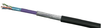 Armoured Category 6 Solid FTP Cable, Steel Wire Armour, LSZH, per metre 