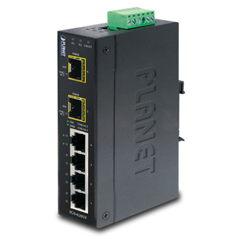 IGS-620TF - Planet Industrial 4-Port 10/100/1000T + 2-Port 100/1000X SFP Ethernet Switch (-40 to 75 degrees C) 